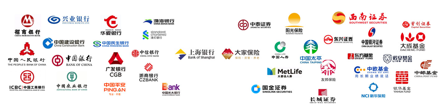 美立特合作客户（金融）：工商银行、中国银行、建设银行、农业银行、招商银行、中信银行、兴业银行、光大银行、华夏银行、民生银行、中国人寿、中国平安、中国太平、太平洋保险、新华保险、友邦保险、银河证券、东兴证券、东方基金、中欧基金、大成基金等